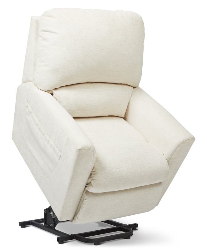 Jean Fabric Bronze Power Lift Recliner