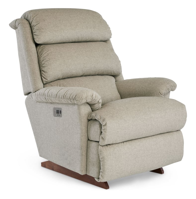 Astor Fabric Platinum Power Lift Recliner w Headrest & Lumbar